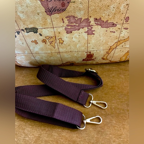 💼🧳FEMOOBORO TRAVEL BAG, LEATHER, MAP PRINT💼IITALY🧳#FEMO - Picture 3 of 17